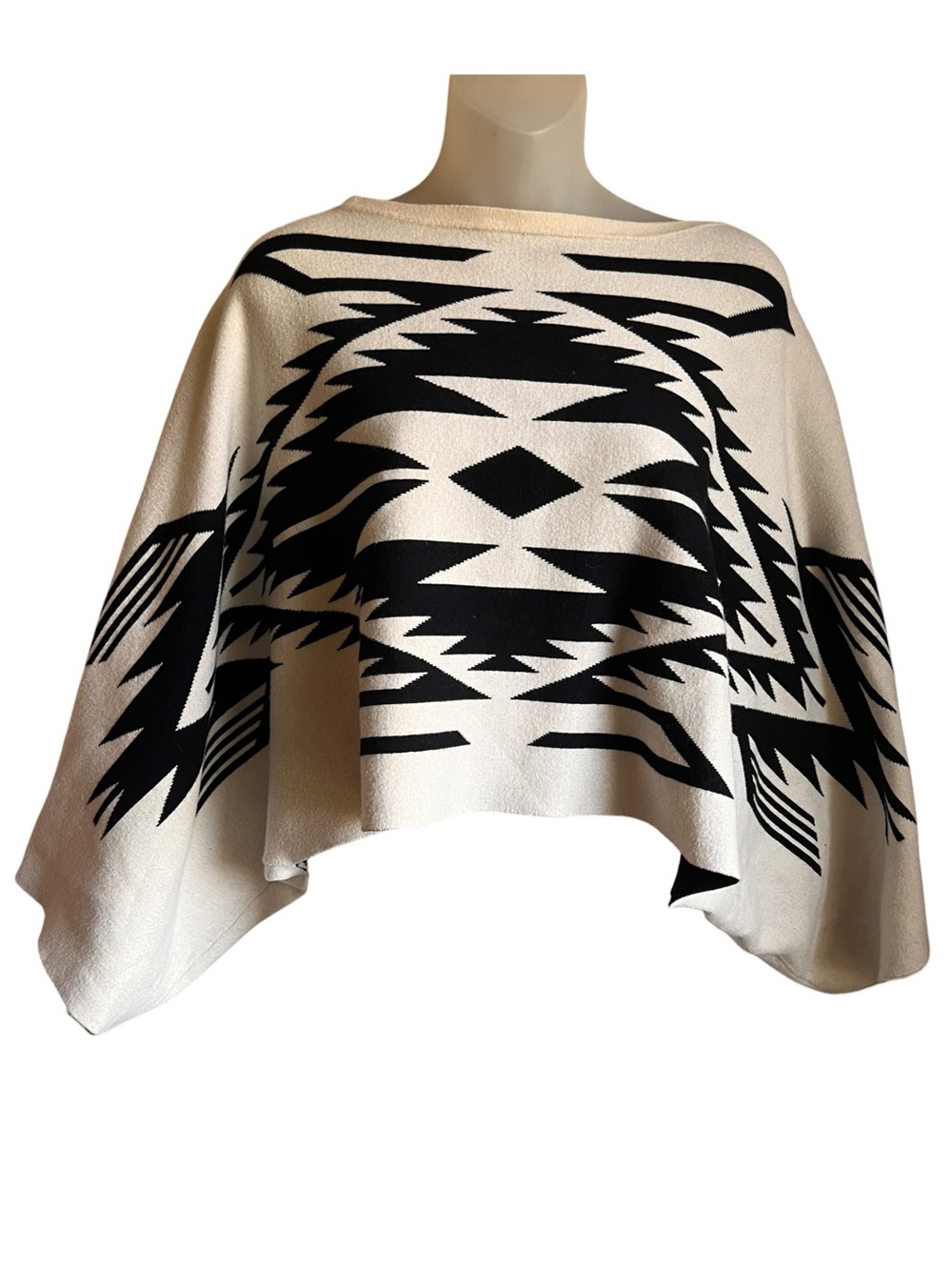 Ariat Chimayo Intarsia Womens M Poncho Sweater Pullover Southwest Cowgirl Boho